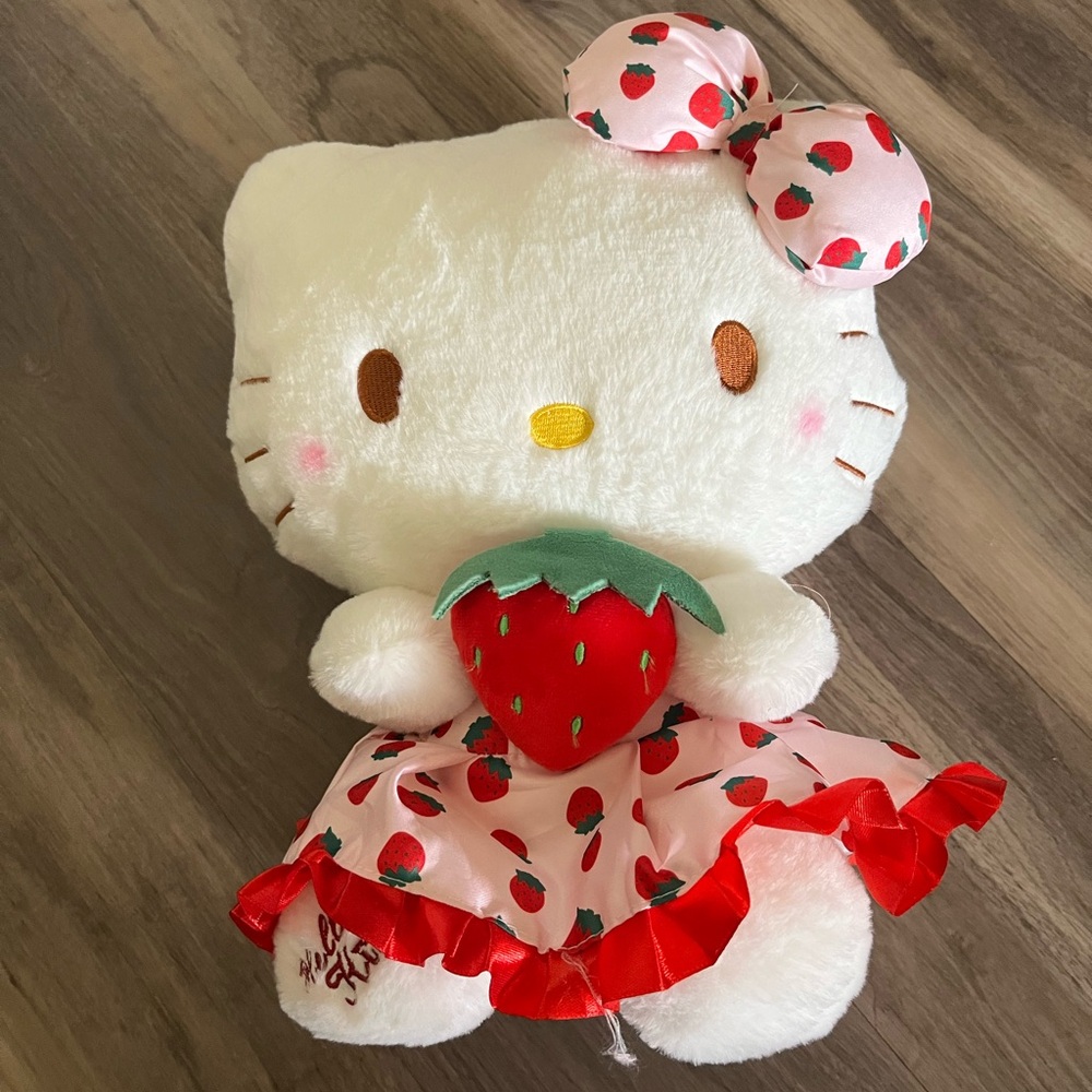 Hello Kitty White and Red Stuffed Animal Plush Toy